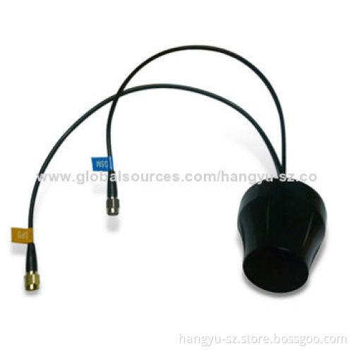 GPS and GSM Combined Antenna with 4.5dBi Gain, Measures 16 x 50 x 48mm